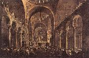 GUARDI, Francesco Doge Alvise IV Mocenigo Appears to the People in St Mark s Basilica in 1763 oil painting on canvas